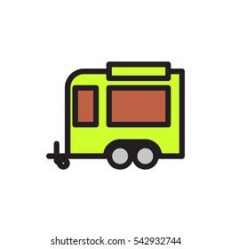 trailer icon illustration isolated vector sign symbol