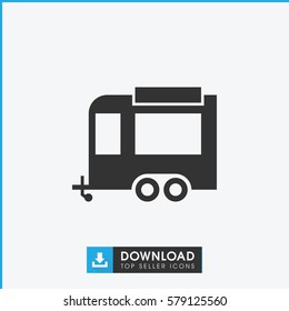 trailer icon illustration isolated vector sign symbol