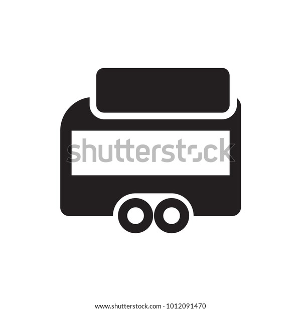 trailer\
icon illustration isolated vector sign\
symbol