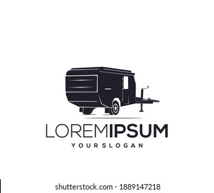 Trailer Icon Logo Design Silhouette