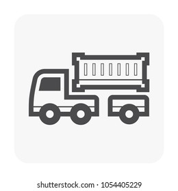 Trailer icon on white.
