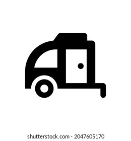 Trailer icon on white background