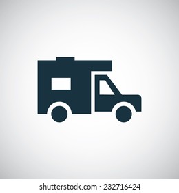 trailer icon on white background 