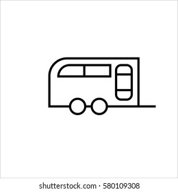 trailer icon on white background