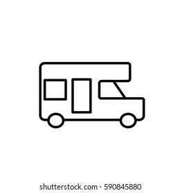 trailer icon on white background