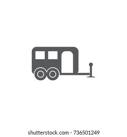 Trailer icon on the white background