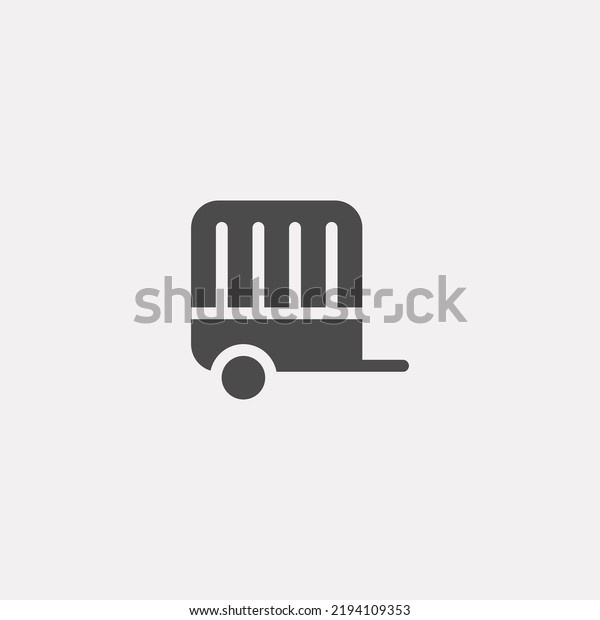 Trailer icon sign vector,Symbol, logo illustration\
for web and mobile