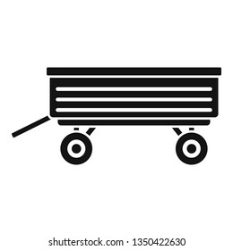 Trailer icon. Simple illustration of trailer vector icon for web design isolated on white background