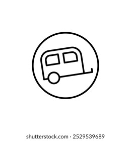Trailer icon Thin vector set
