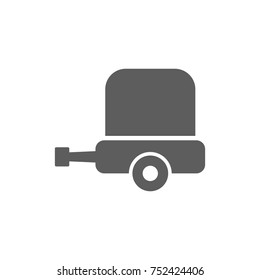 Trailer icon in trendy flat style isolated on white background. Symbol for your web site design, logo, app, UI. Vector illustration, EPS