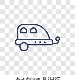 Trailer icon. Trendy linear Trailer logo concept on transparent background from Circus collection