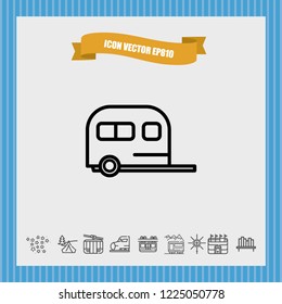 Trailer icon vector