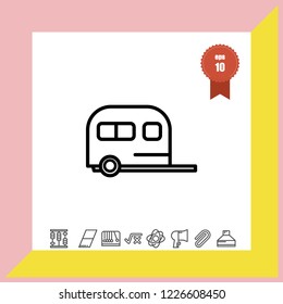 Trailer icon vector