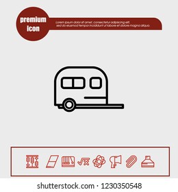 Trailer icon vector