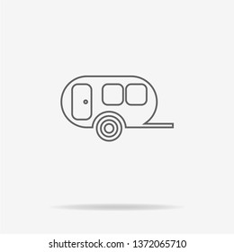 Trailer icon. Vector concept illustration for design.