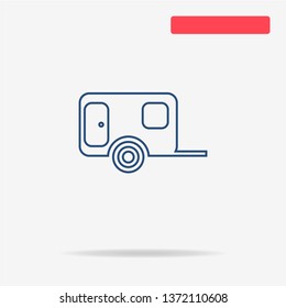 Trailer icon. Vector concept illustration for design.