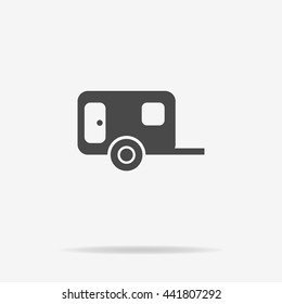 Trailer icon. Vector concept illustration for design.