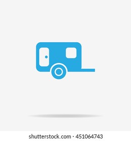 Trailer icon. Vector concept illustration for design.