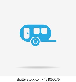Trailer icon. Vector concept illustration for design.