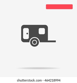 Trailer icon. Vector concept illustration for design.