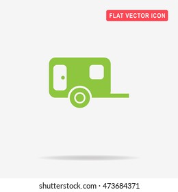 Trailer icon. Vector concept illustration for design.