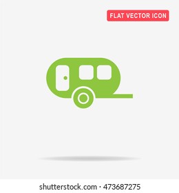 Trailer icon. Vector concept illustration for design.
