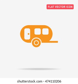 Trailer icon. Vector concept illustration for design.