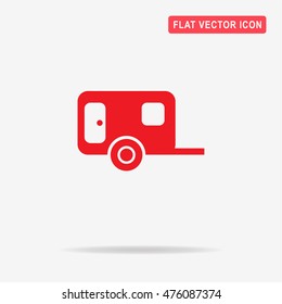Trailer icon. Vector concept illustration for design.
