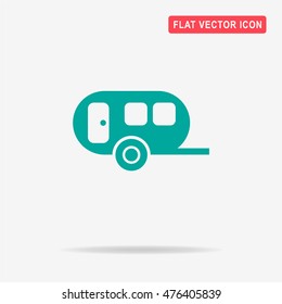 Trailer icon. Vector concept illustration for design.