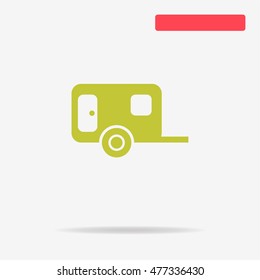 Trailer icon. Vector concept illustration for design.