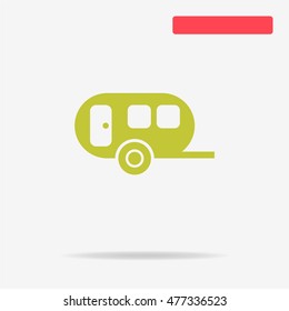 Trailer icon. Vector concept illustration for design.