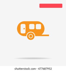 Trailer icon. Vector concept illustration for design.