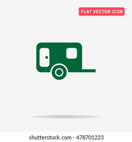 Trailer icon. Vector concept illustration for design.