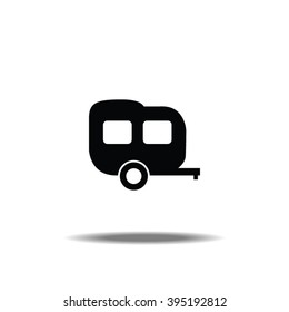 Trailer Icon Vector Illustration