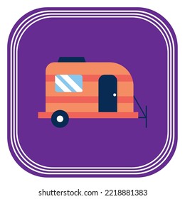 trailer icon vector image icon purple background