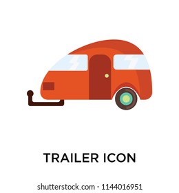 Trailer icon vector isolated on white background for your web and mobile app design, Trailer logo concept