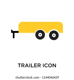 Trailer icon vector isolated on white background for your web and mobile app design, Trailer logo concept