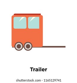 Trailer icon vector isolated on white background, Trailer transparent sign , family symbols