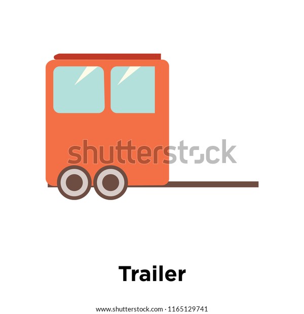 Trailer icon vector isolated on white\
background, Trailer transparent sign , family\
symbols