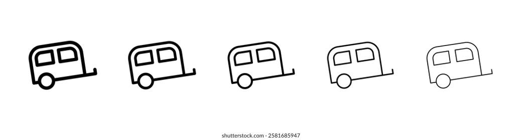 Trailer icon Vector logo sign