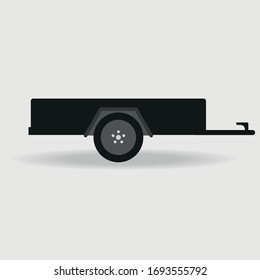 trailer icon vector sign symbol for design