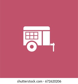 trailer icon. vector sign symbol on white background