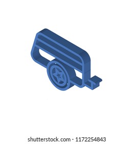 Trailer isometric left top view 3D icon