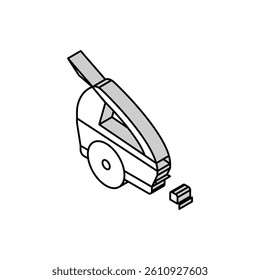 trailer kid for bicycle isometric icon vector. trailer kid for bicycle sign. isolated symbol illustration