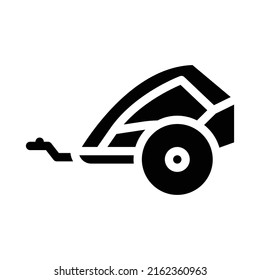 trailer kid glyph icon vector. trailer kid sign. isolated contour symbol black illustration