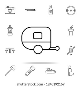 trailer line icon. camping icons universal set for web and mobile
