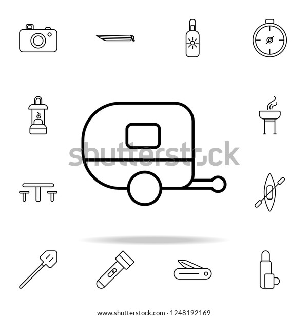 trailer line icon. camping icons universal set for\
web and mobile