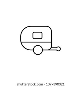 trailer line icon. Element of camping icon for mobile concept and web apps. Thin line trailer icon can be used for web and mobile