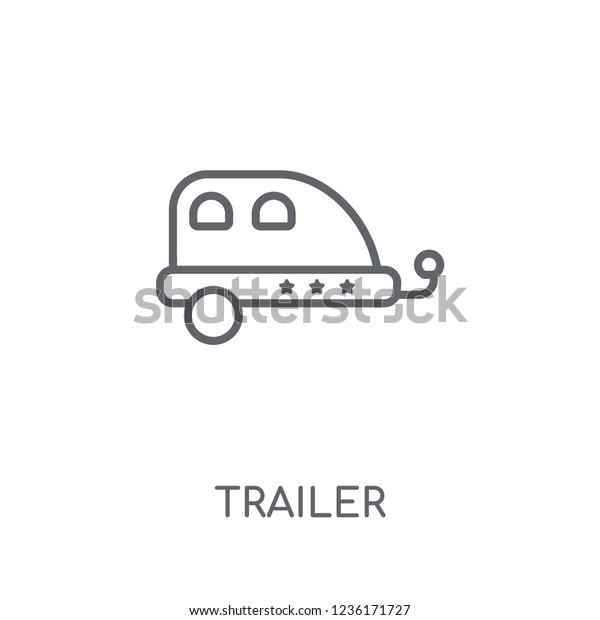 Trailer linear icon. Modern\
outline Trailer logo concept on white background from Circus\
collection. Suitable for use on web apps, mobile apps and print\
media.