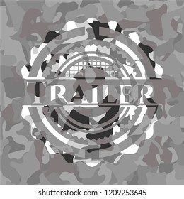 Trailer on grey camo pattern